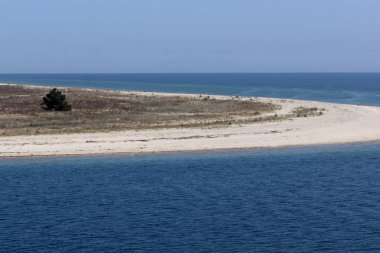 Keramoti, Yunanistan - 5 Nisan 2016: Görünüm Keramoti Köyü, Doğu Makedonya ve Trakya, Yunanistan Beach Amazing