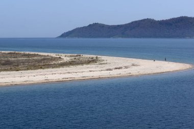 Keramoti, Yunanistan - 5 Nisan 2016: Görünüm Keramoti Köyü, Doğu Makedonya ve Trakya, Yunanistan Beach Amazing