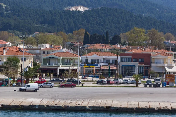 Thassos Griechenland April 2016 Panoramablick Auf Thassos Stadt Ostmakedonien Und — Stockfoto