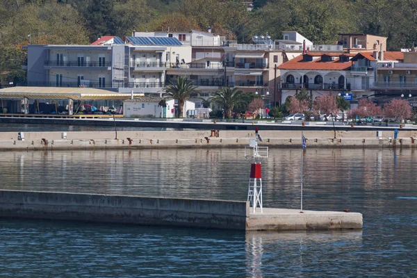 Thassos Griekenland April 2016 Panoramisch Uitzicht Van Thassos Stad Oost — Stockfoto