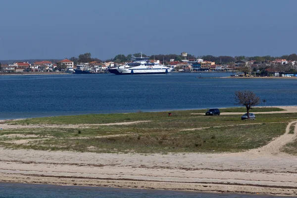 Keramoti Grécia Abril 2016 Vista Incrível Praia Aldeia Keramoti Macedônia — Fotografia de Stock