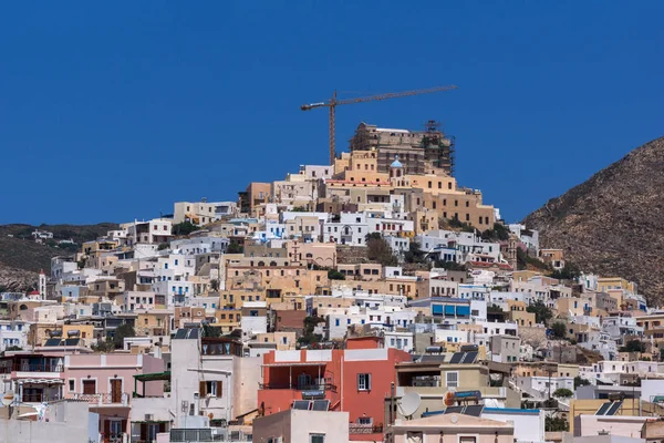 Syros Grecia Aprile 2013 Vista Panoramica Sulla Città Ermopoli Syros — Foto Stock