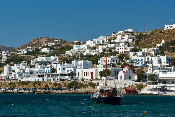 ミコノス島のキクラデス諸島 ギリシャのミコノス島 ギリシャ 2013 ポート — ストック写真