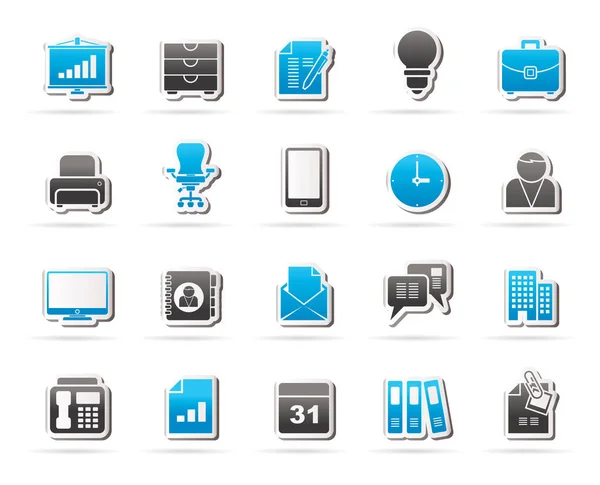 业务和办公室图标 矢量图标集 — 图库矢量图片