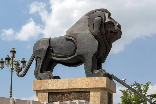 Skopje République Macédoine Mai 2017 Monument Dans Centre Ville Skopje — Photo