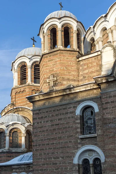 Sofia Bulgária Novembro 2017 Vista Pôr Sol Igreja Sveti Sedmochislenitsi — Fotografia de Stock