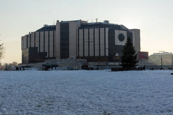 Sofia Bulgária Novembro 2017 Vista Inverno Palácio Nacional Cultura Sófia — Fotografia de Stock