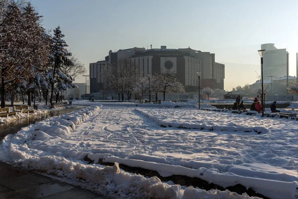 Sofia Bulgarien November 2017 Winterlicher Blick Auf Den Nationalen Kulturpalast — Stockfoto