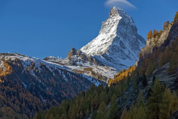 神奇的山马特宏峰从策尔马特 阿尔卑斯山 — 图库照片