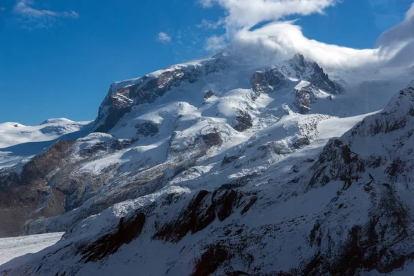 Matterhorn Buzul Cennet Sviçre Alplerin Muhteşem Kış Görünümü — Stok fotoğraf