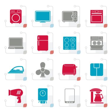 Ev aletleri simgeler - vektör Icon set stilize
