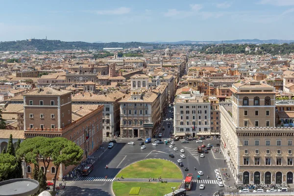 Řím Itálie Června 2017 Úžasný Výhled Piazza Venezia Římě Itálie — Stock fotografie