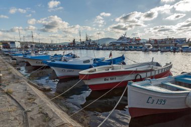 Sozopol, Bulgaristan - 12 Temmuz 2016: Süzebolu şehir, Burgaz bölge, Bulgaristan bağlantı noktasının şaşırtıcı Panorama