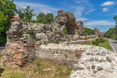 Diocletianopolis, kasaba Hisarya, Plovdiv bölge, Bulgaristan Roma surlarının kalıntıları