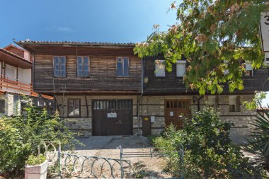 Nessebar, Bulgaristan - 30 Temmuz 2014: sokak eski kasaba Nessebar, Burgaz bölge, Bulgaristan