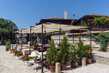 Nessebar, Bulgaristan - 30 Temmuz 2014: sokak eski kasaba Nessebar, Burgaz bölge, Bulgaristan