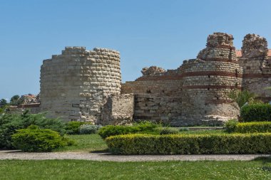Nessebar, Bulgaristan - 30 Temmuz 2014: antik kalıntıları Nessebar, Burgaz bölge, Bulgaristan