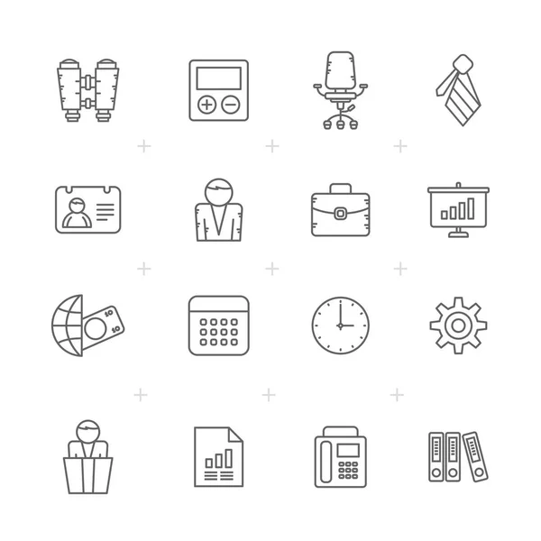 Line Business, Office and finance icons - vector icon set