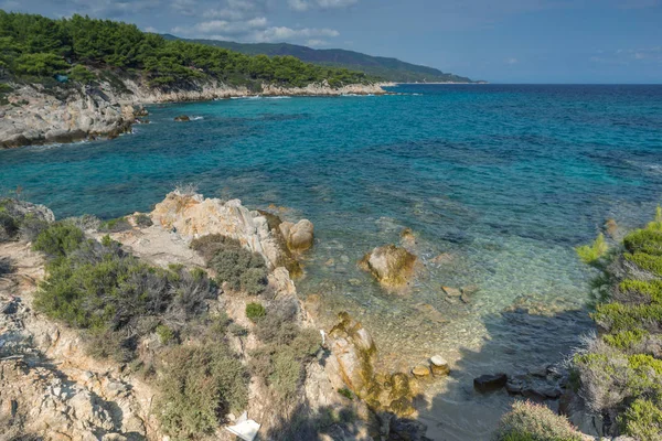 Seascape Orange Beach Kavourotripes Sithonia Félszigeten Chalkidikin Central Macedonia Görögország — Stock Fotó
