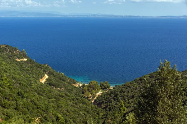 Seascape Banana Beach Sithonia Peninsula Chalkidiki Central Macedonia Grécia — Fotografia de Stock