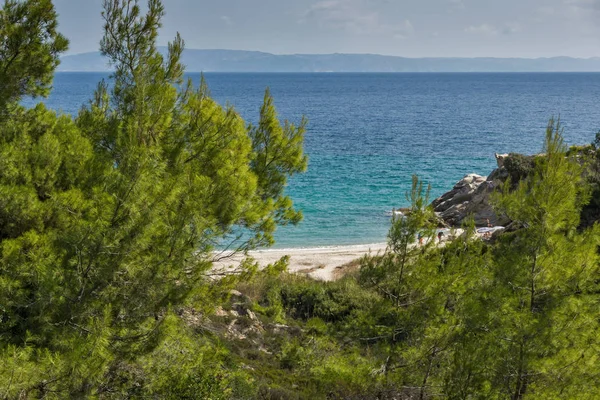 Seascape Fava Beach Vourvourou Sithonia Félszigeten Chalkidikin Central Macedonia Görögország — Stock Fotó