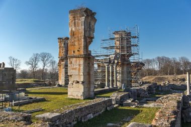 Philippi, Doğu Makedonya ve Trakya, Yunanistan, antik kentin kalıntıları