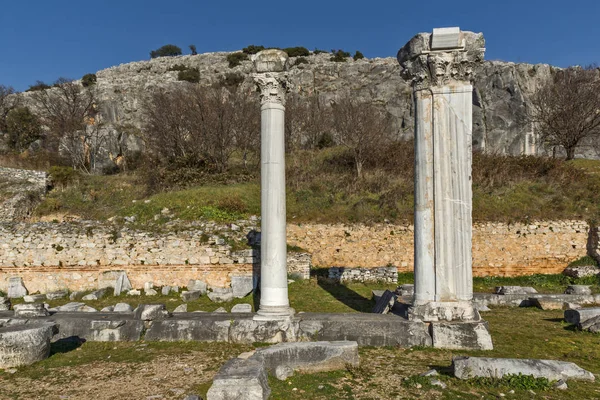 Ruiny Starověkého Města Philippi Východní Makedonie Thrákie Řecko — Stock fotografie