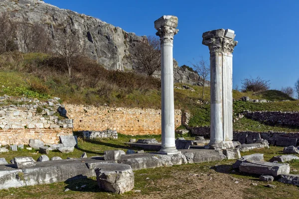 Ruiny Starożytnego Miasta Philippi Wschodniej Macedonii Tracji Grecja — Zdjęcie stockowe