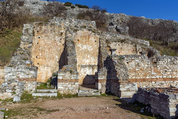 Ruínas Antiga Cidade Filipos Macedônia Oriental Trácia Grécia — Fotografia de Stock