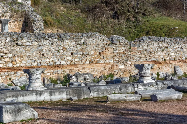 Ruinas Antigua Ciudad Filipos Macedonia Oriental Tracia Grecia —  Fotos de Stock