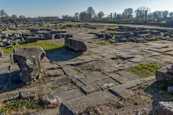 Ruinas Antigua Ciudad Filipos Macedonia Oriental Tracia Grecia — Foto de Stock