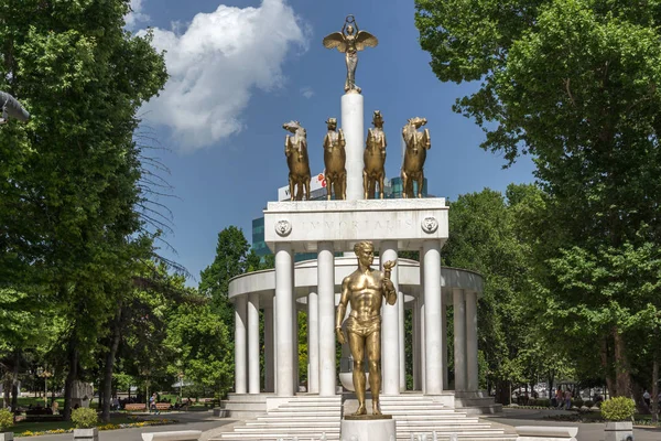 Skopje República Macedonia Mayo 2017 Monumento Centro Ciudad Skopje República — Foto de Stock