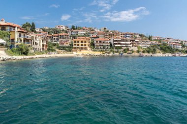 Panoramik şehir Pyrgadikia Chalkidiki, orta Makedonya, Yunanistan