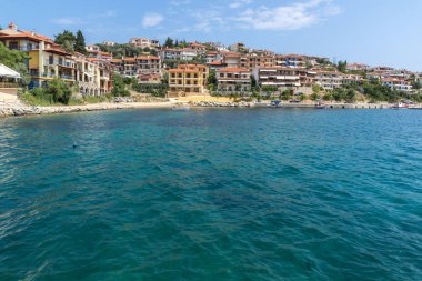 Panoramik şehir Pyrgadikia Chalkidiki, orta Makedonya, Yunanistan