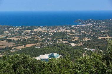 Muhteşem yaz manzara Chalkidiki, orta Makedonya, Yunanistan