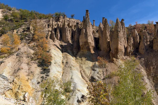 Niesamowity Krajobraz Jesieni Rocka Formacja Devil Miasta Góry Radan Serbia — Zdjęcie stockowe