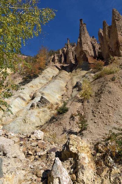 Csodálatos Őszi Táj Rock Formáció Ördög Város Radan Mountain Szerbia — Stock Fotó