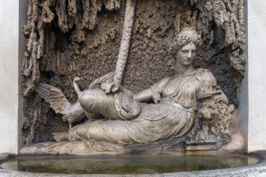 Rome, İtalya - 24 Haziran 2017: Crossing, Quattro Fontane yılında Roma, İtalya, şehrin mimari detay