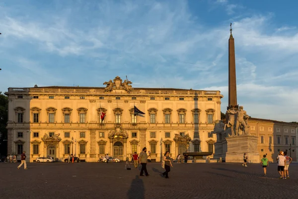 Roma Itália Junho 2017 Vista Pôr Sol Obelisco Palazzo Della — Fotografia de Stock