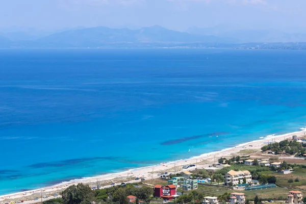 Panoramic View Agios Ioanis Beach Blue Waters Lefkada Ionian Islands — Stock Photo, Image