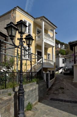 Eski ev ve ahşap yüzyıllarda Köyü Panagia, Thassos Adası, Doğu Makedonya ve Trakya, Yunanistan