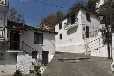 Eski ev ve ahşap yüzyıllarda Köyü Panagia, Thassos Adası, Doğu Makedonya ve Trakya, Yunanistan