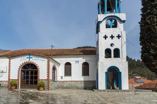 Ortodoks Kilisesi Köyü Potamia Thassos Adası Doğu Makedonya Trakya Yunanistan — Stok fotoğraf