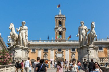 Rome, İtalya - 23 Haziran 2017: Roma, İtalya Capitoline müzeleri görünümünü şaşırtıcı