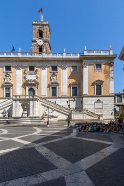 Rome, İtalya - 23 Haziran 2017: Roma, İtalya Capitoline müzeleri görünümünü şaşırtıcı