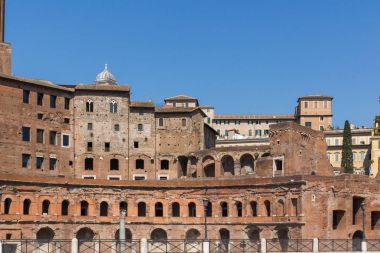 Rome, İtalya - 23 Haziran 2017: Roma, İtalya forumda Augustus görünümünü şaşırtıcı