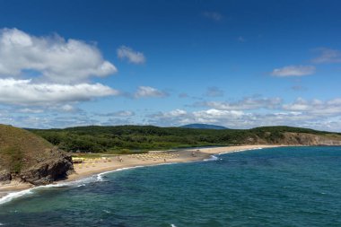 Sinemorets village, Burgaz bölge, Bulgaristan Veleka Nehri'nin ağzında bir plaj