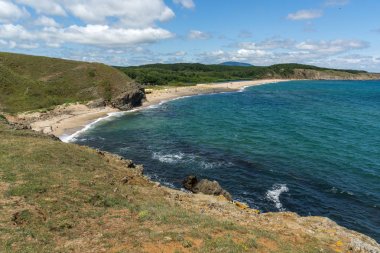 Sinemorets village, Burgaz bölge, Bulgaristan Veleka Nehri'nin ağzında bir plaj