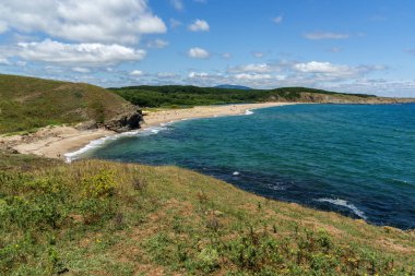 Sinemorets village, Burgaz bölge, Bulgaristan Veleka Nehri'nin ağzında bir plaj