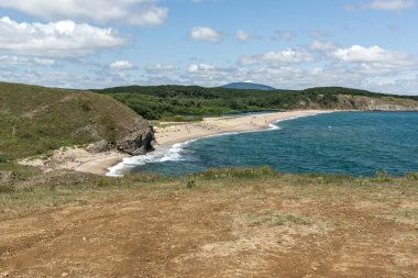 Sinemorets village, Burgaz bölge, Bulgaristan Veleka Nehri'nin ağzında bir plaj